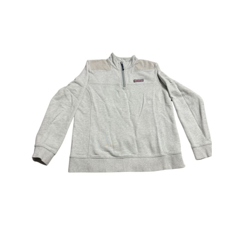 Vineyard Vines Quarter Zip Pullover | Heather Gray Preppy Fleece Size Small